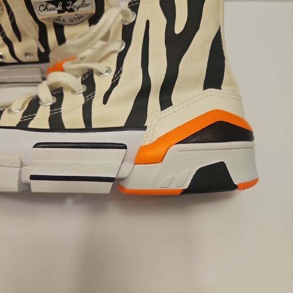 Converse CPX70 High Top Zebra Print Women’s 6.5 Black White Orange Shoes - Picture 9 of 10